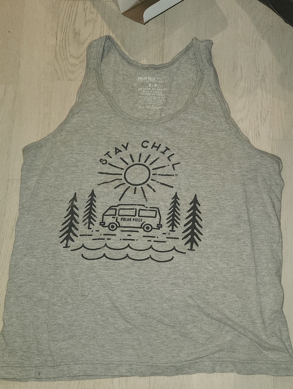 'Stay Chill' Gray Graphic Tank